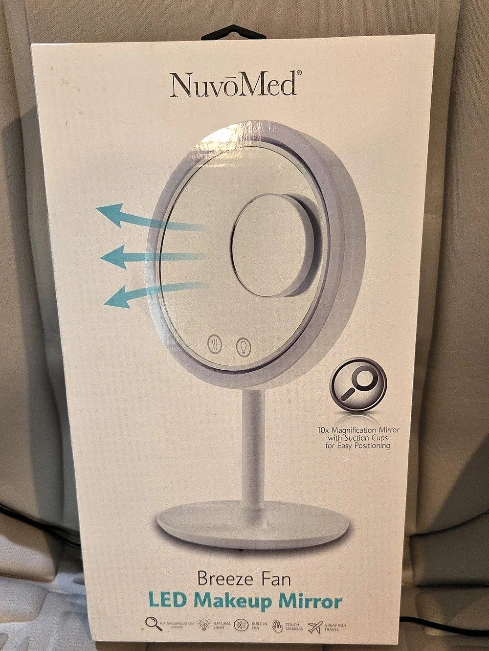 NuvoMed Breeze Fan LED Makeup Mirror
